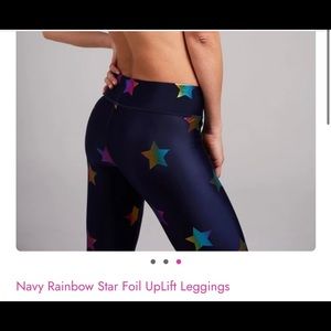 Terez Navy Leggings with rainbow stars